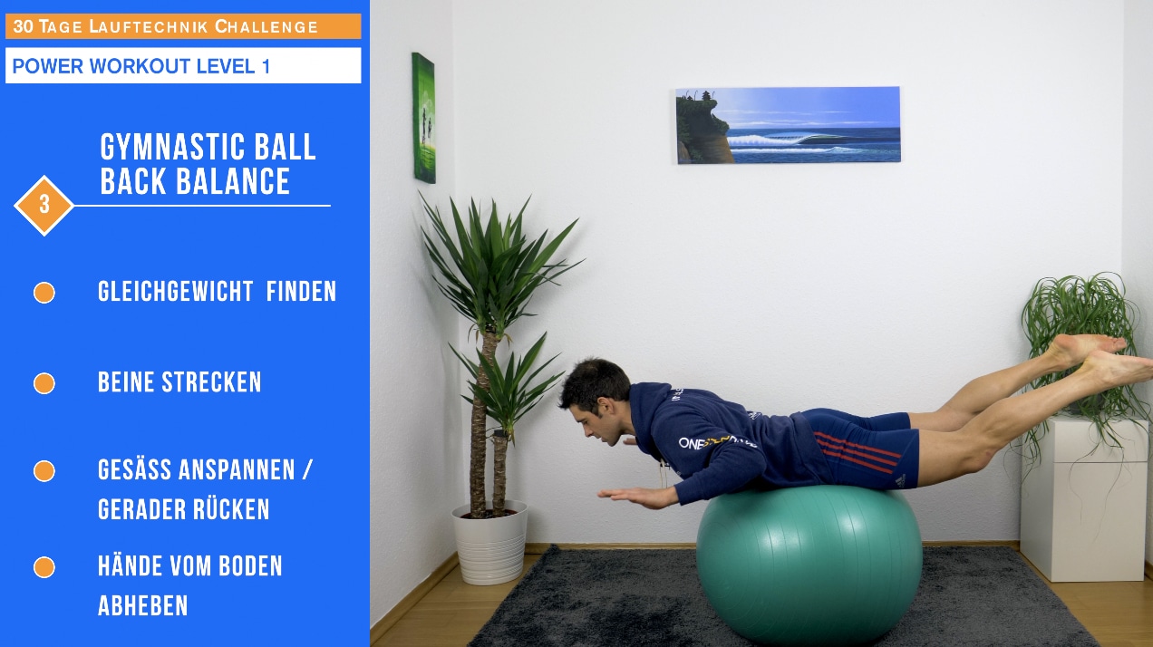 Gymnastic Ball Back Balance