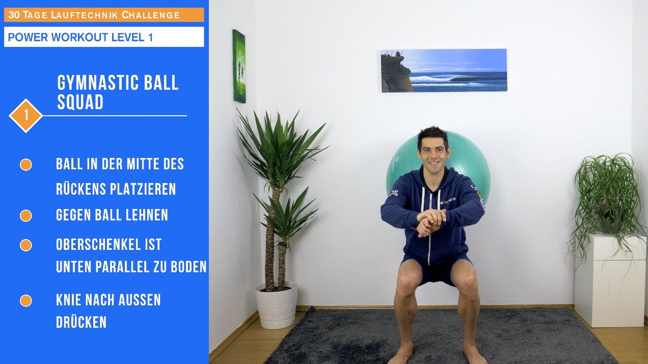 Gymnastik Ball Squat