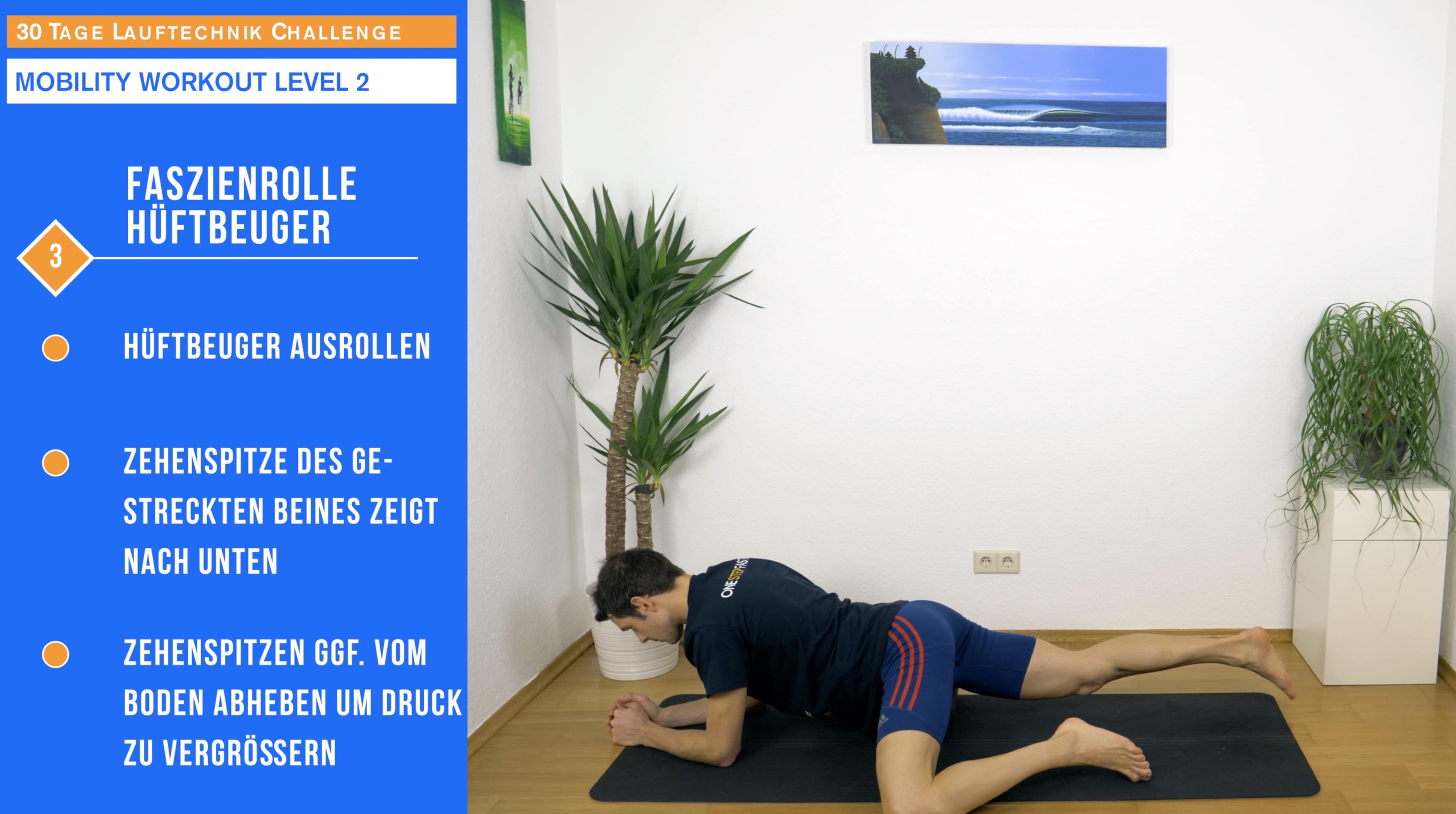 Faszienrolle Hüftbeuger