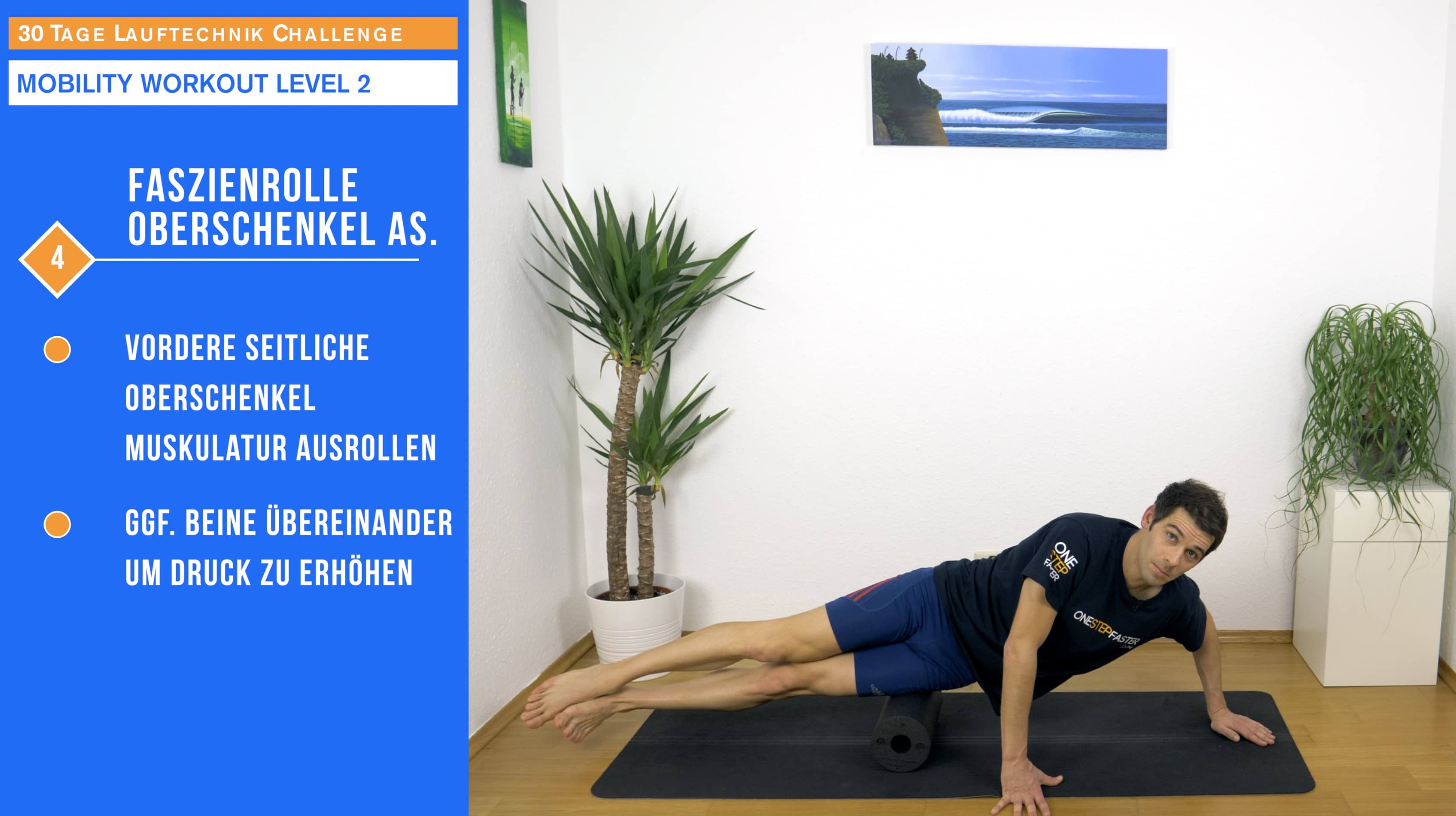 Faszienrolle Oberschenkel-Außenseite