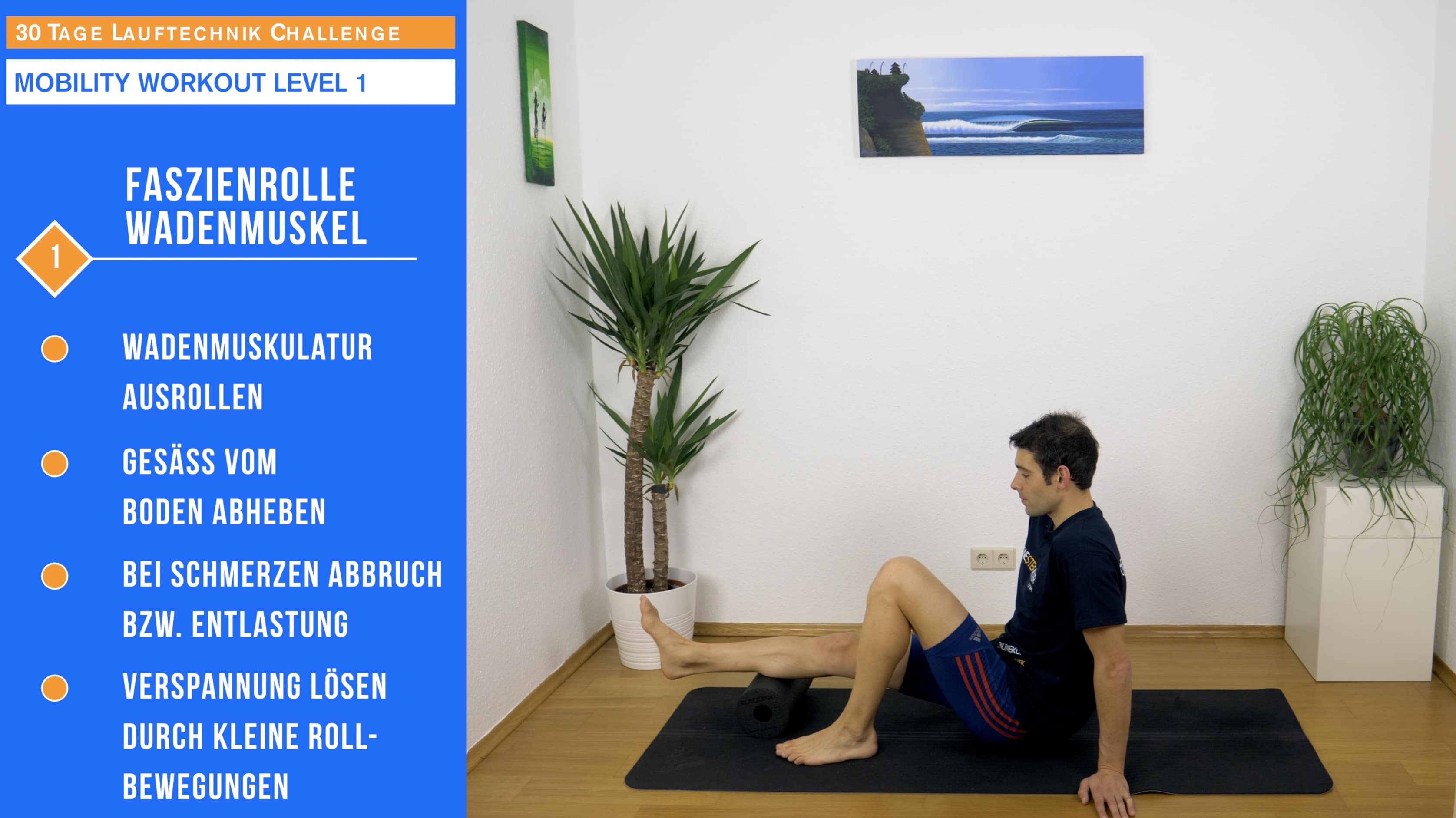 Faszienrolle Wadenmuskulatur