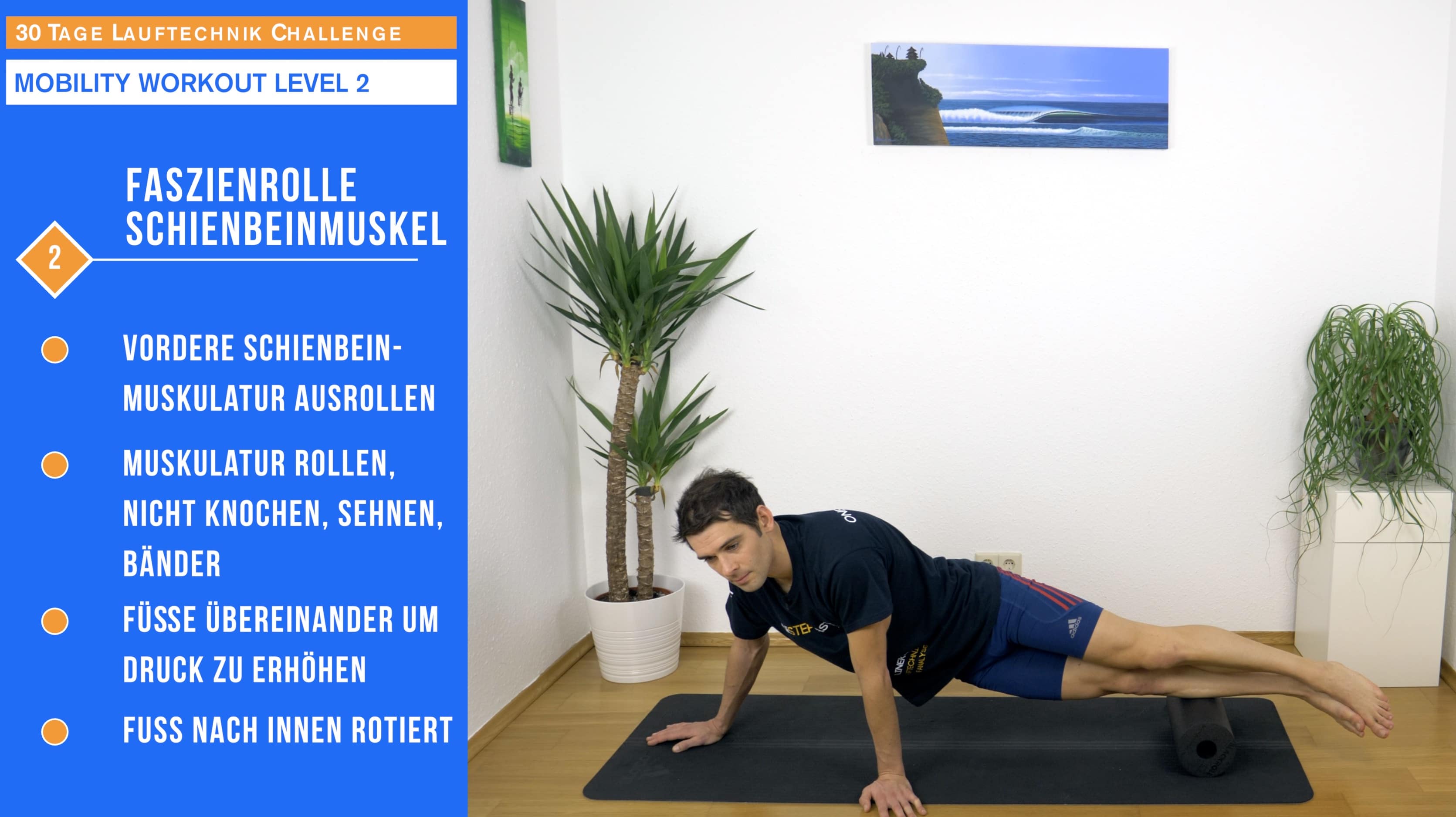 Faszienrolle vordere Schienbeinmuskulatur
