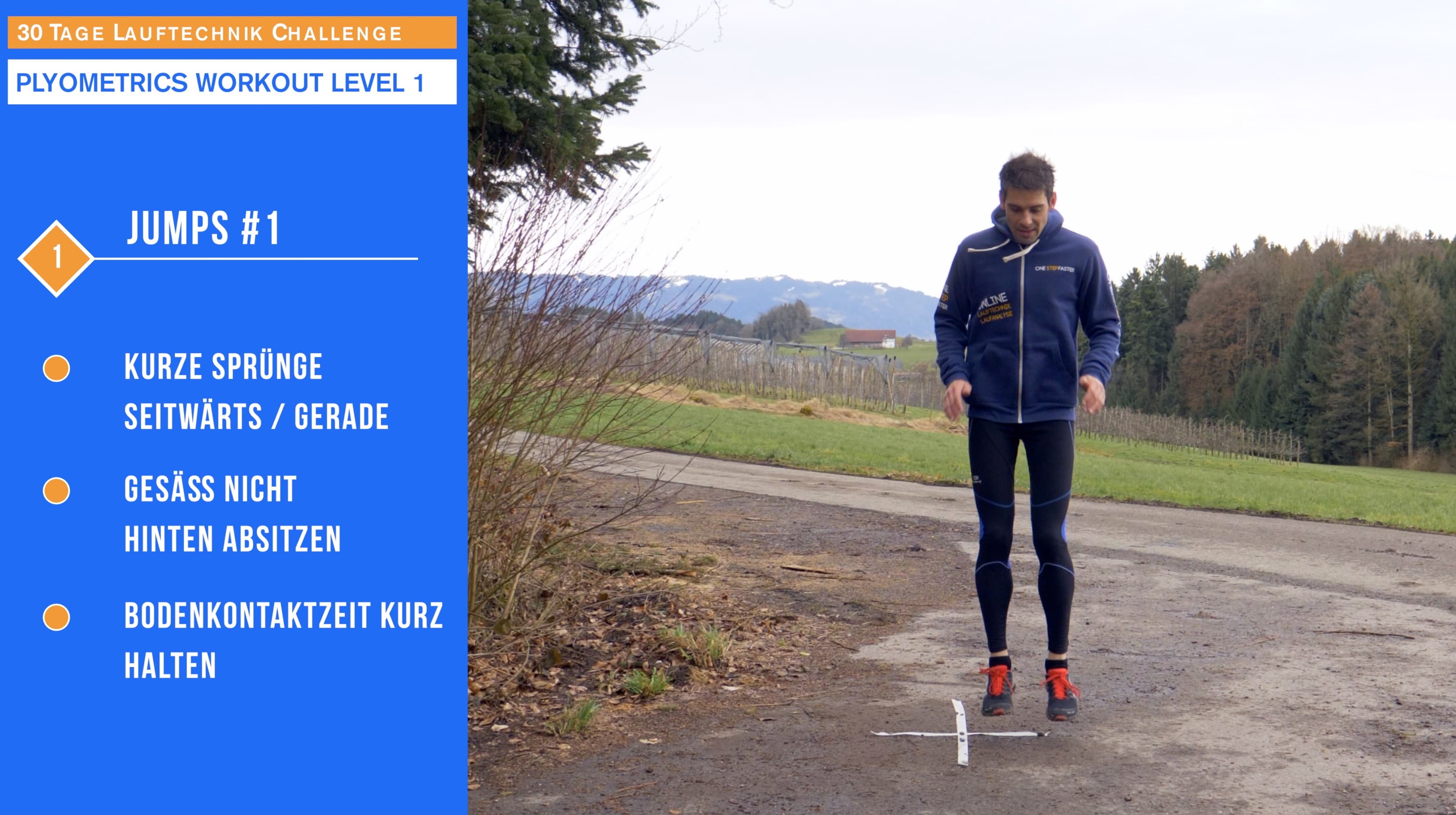 Jumps vor und zurück