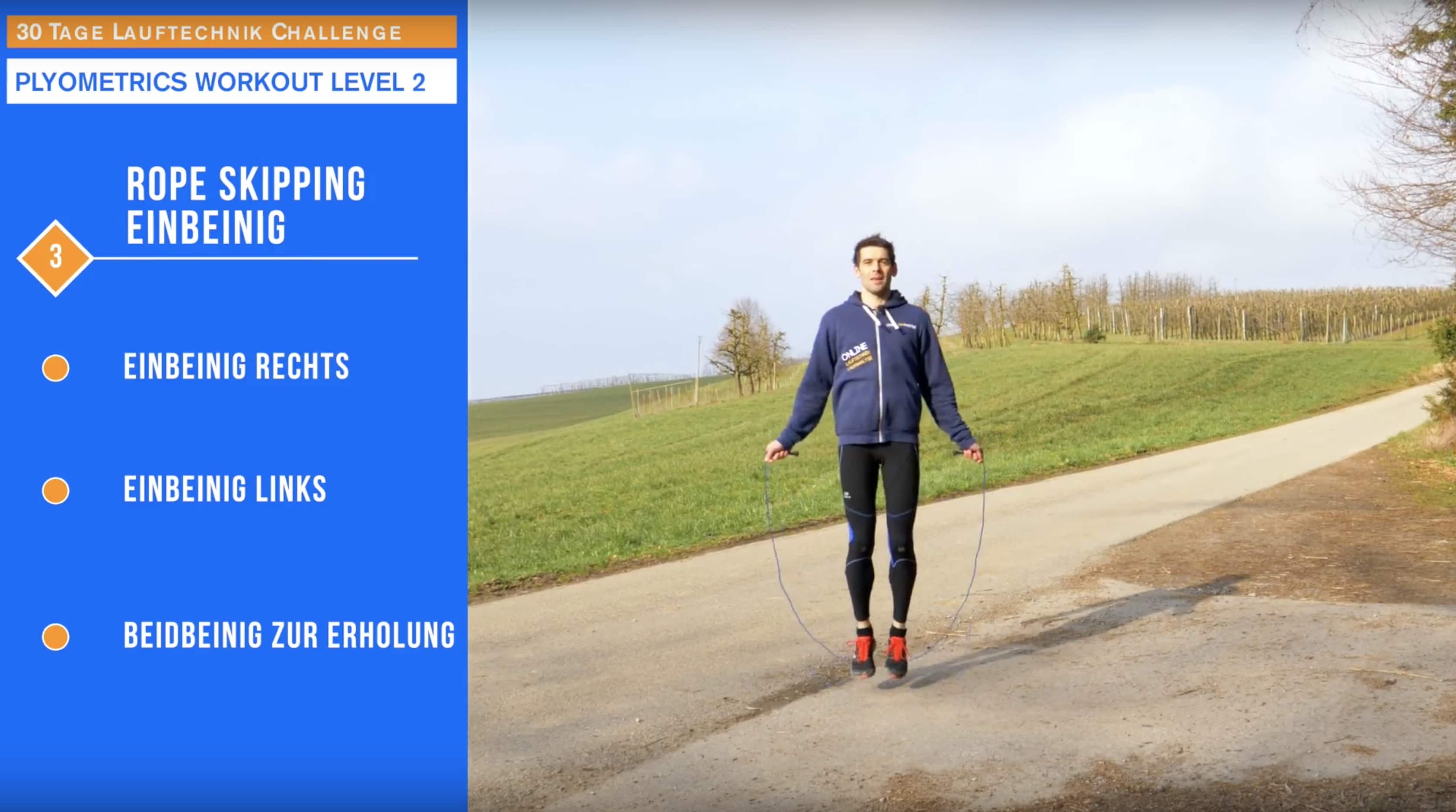 Rope Skipping einbeinig