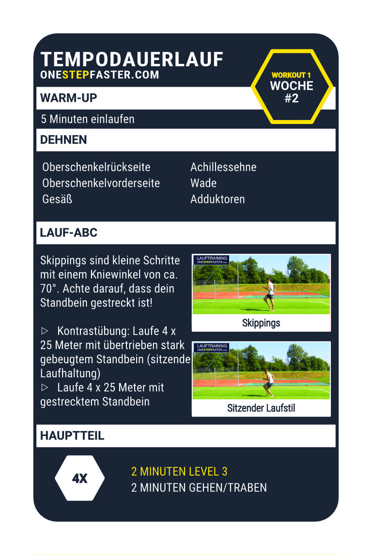 Tempodauerlauf & Dehnen